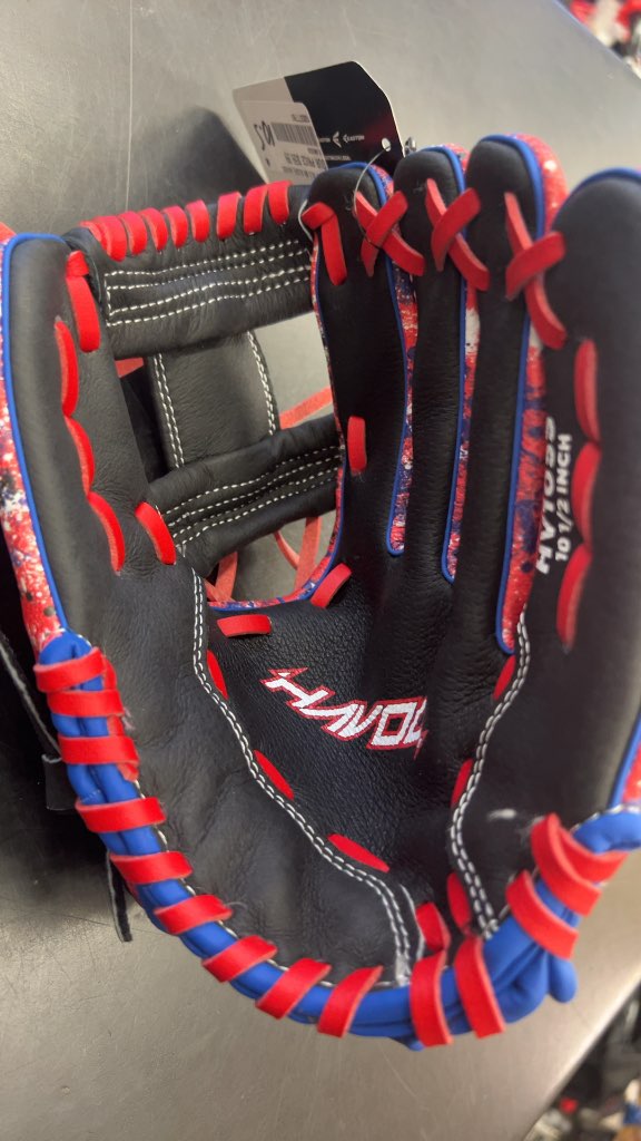 Easton Havoc HV105S Baseball Glove Red/Blue/White Excellent Condition 10.5"
