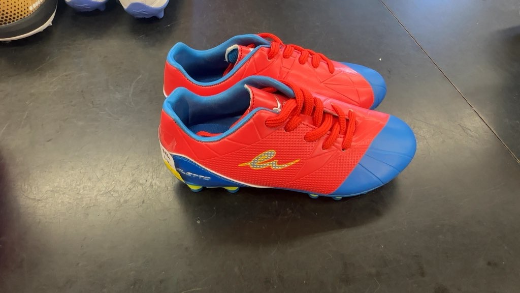 Elatto Youth Soccer Cleats - Red/Blue - Size 12