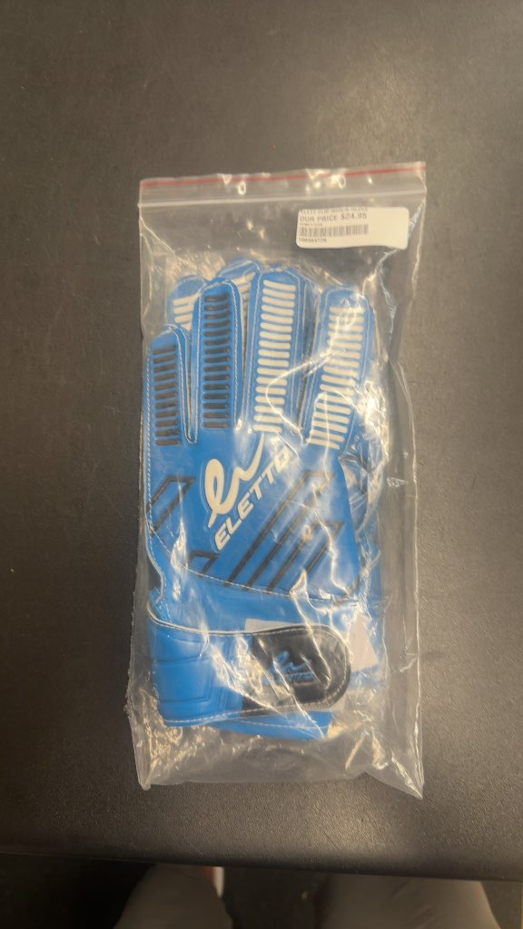 Eletto Flip Soccer Goalie Gloves - Blue/White size 6 brand new