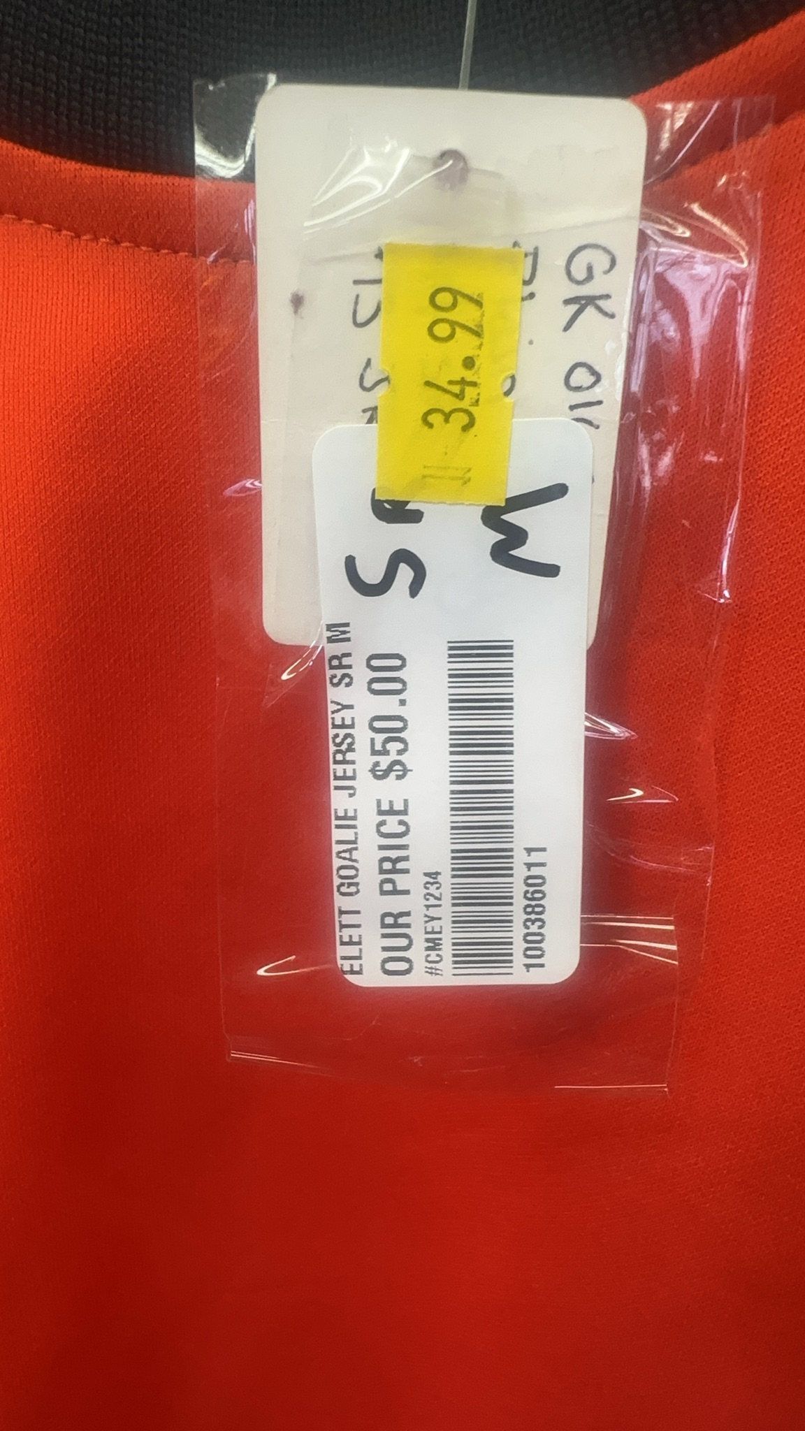Eletto Senior Goalie Jersey - Orange - Size M
Brand new with tags