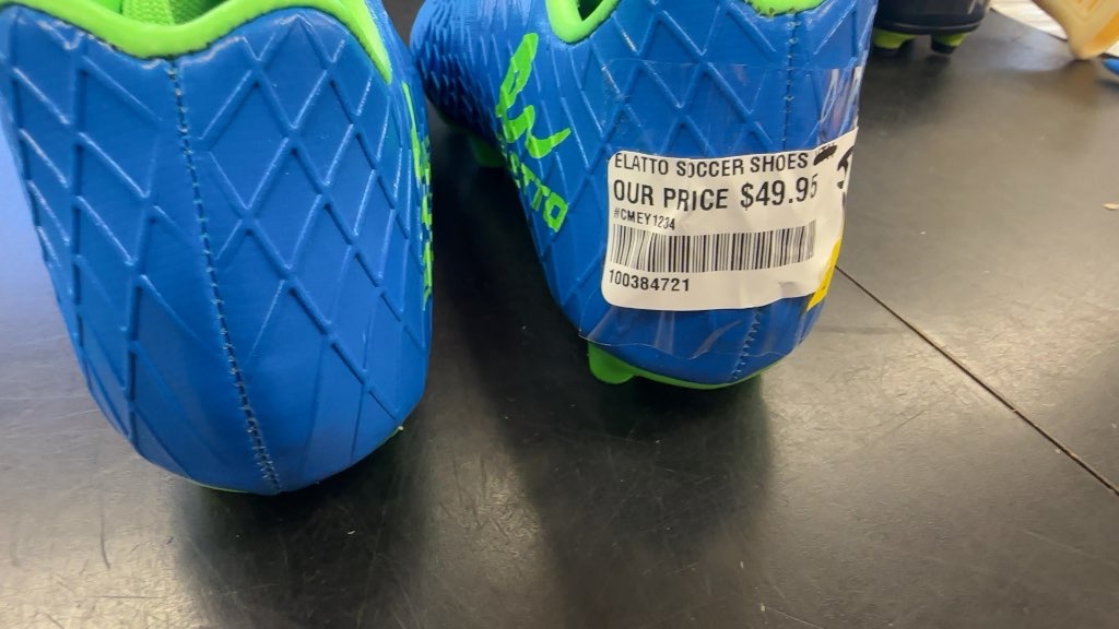 Eletto Soccer Cleats Blue/Green Size 1