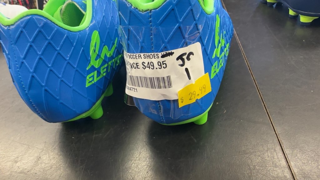 Eletto Soccer Cleats Blue/Green Size 1
