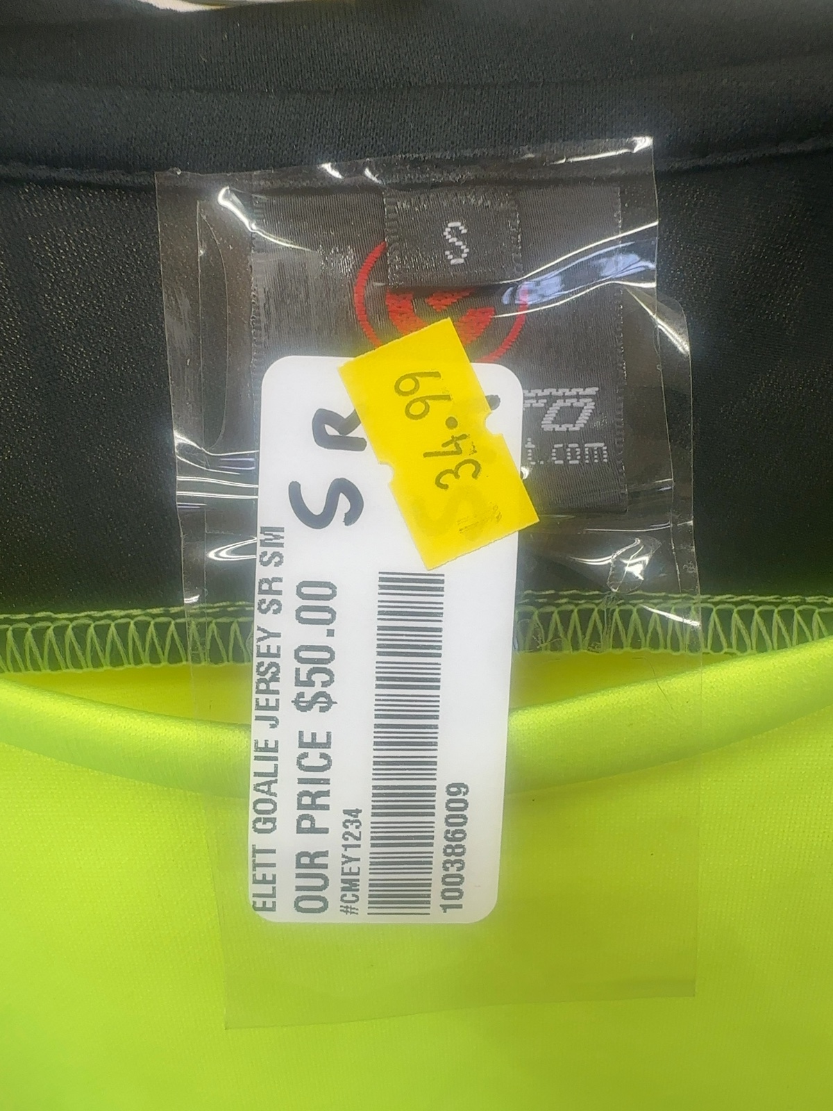 Eletto Soccer Goalie Jersey - Senior Small brand new with tags