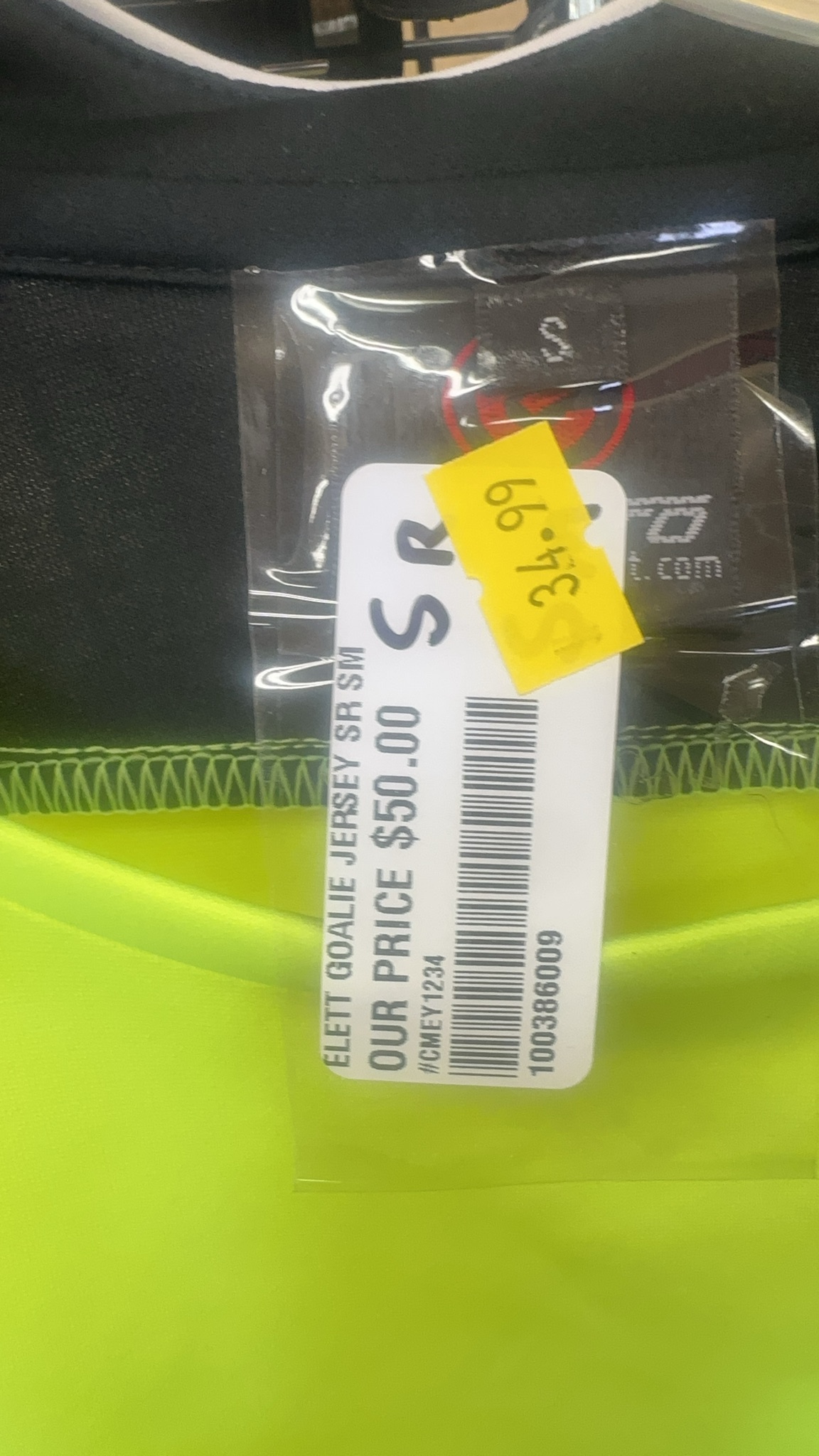 Eletto Soccer Goalie Jersey - Senior Small brand new with tags