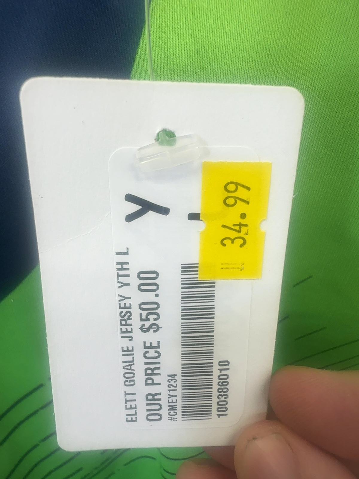 Eletto Youth Large Soccer Goalie Jersey - Lime Green/Navy
Brand new with tags