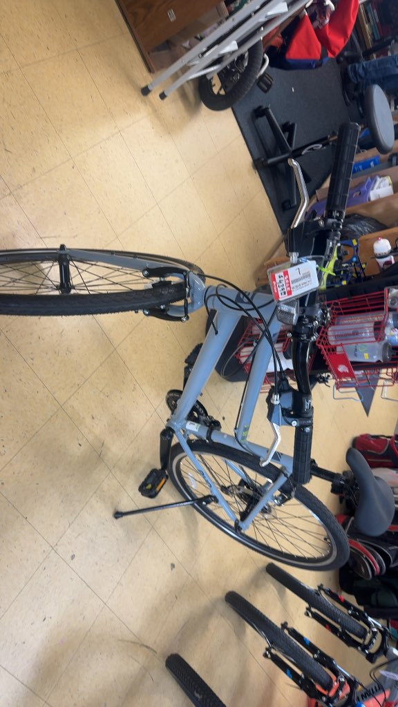 EVO Grand Rapid Step Thru Hybrid Bike Grey Large
