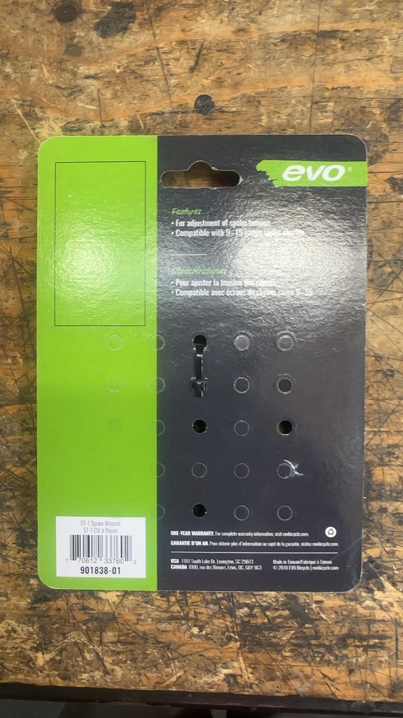 Evo Spoke Wrench ST-1 New 9-15 Gauge