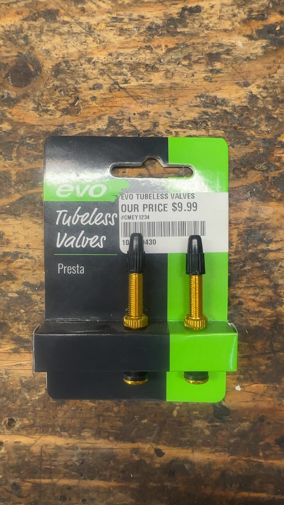 EVO Tubeless Valves Presta Gold New 44mm