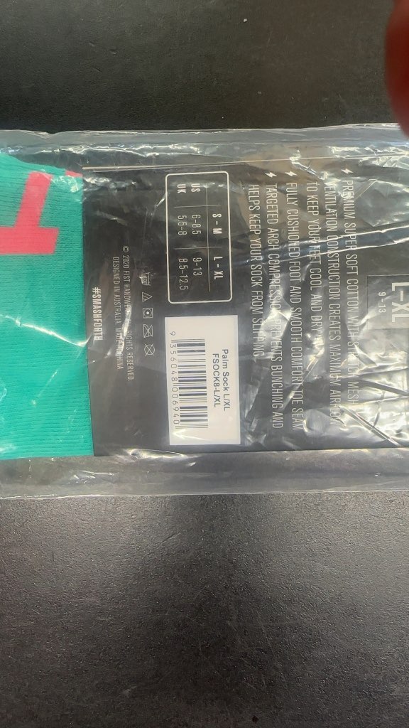 FIST Handwear Palm Crew Socks Teal/Pink New L-XL