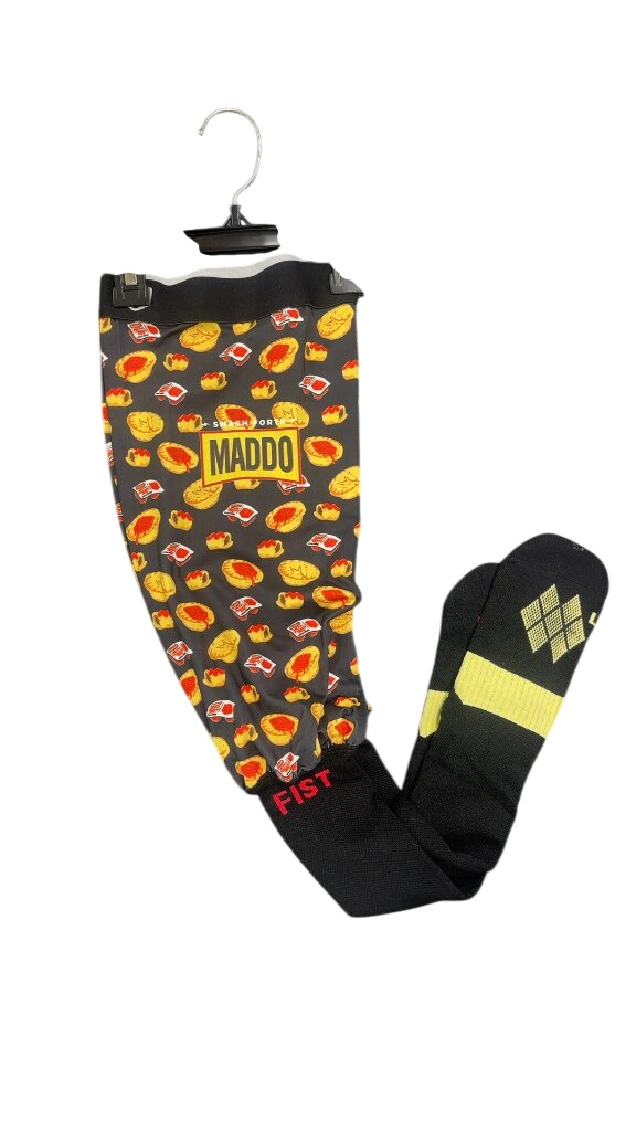 FIST Maddo Smash Forth Moto Sock + Knee Brace Sleeve Black Large-New - image 1