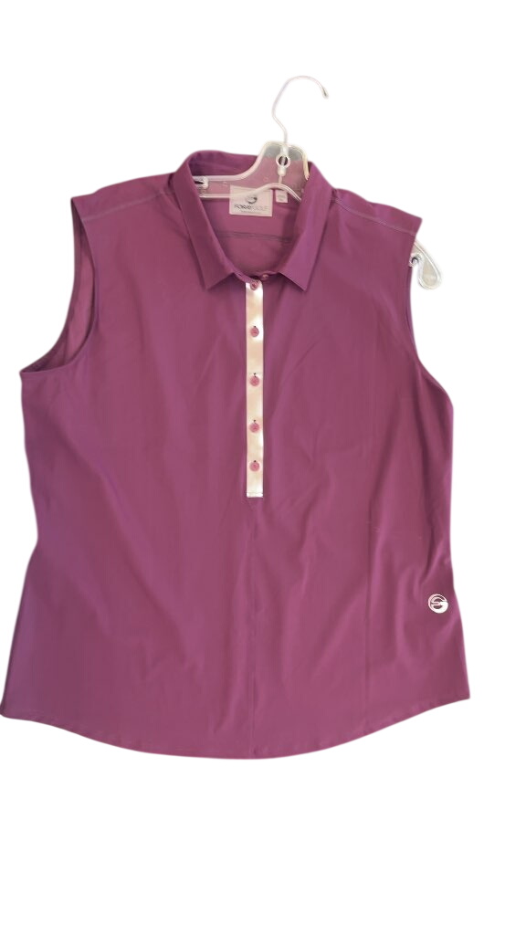 Foray Golf Sleeveless Polo Shirt Purple New  XL - image 1