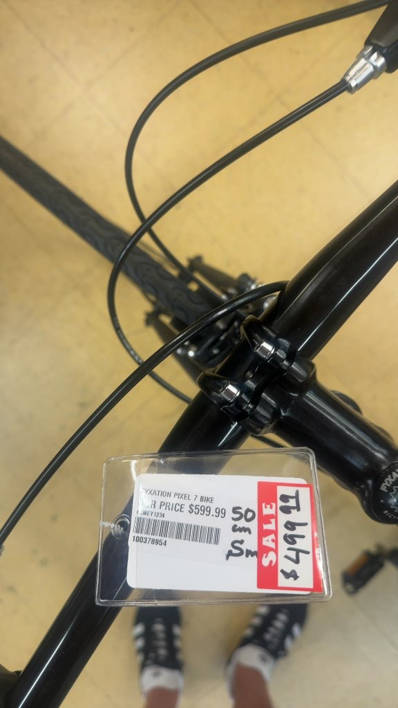 Fyxation Pixel 7 7-Speed Hybrid Bike - Black - 50cm