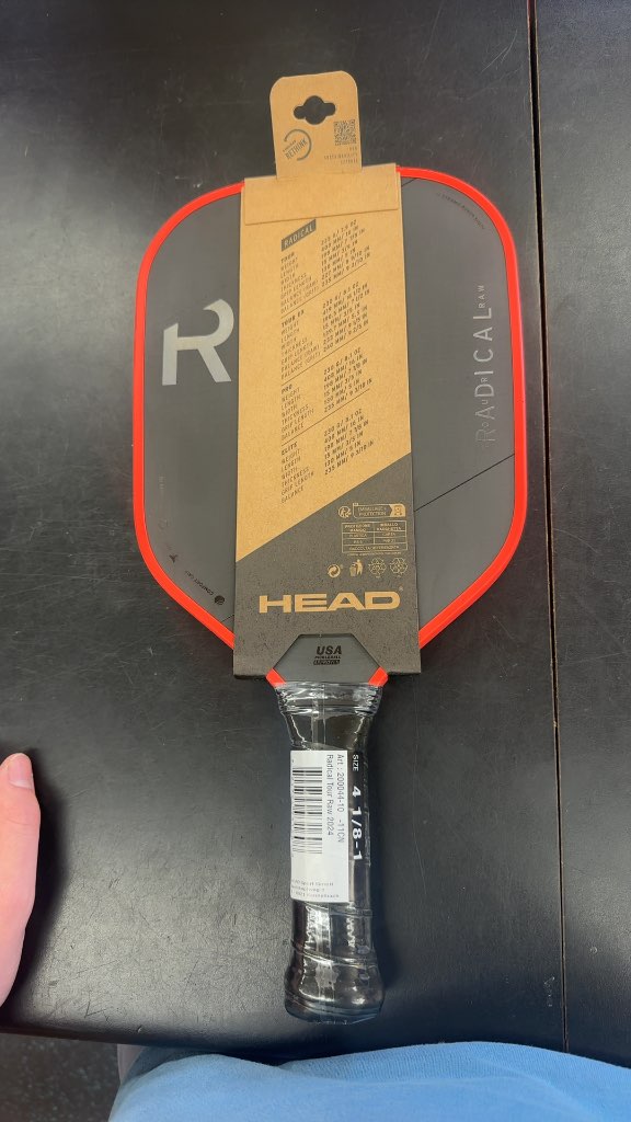 HEAD Radical Tour Raw 2024 Pickleball Paddle New 4 1/8"