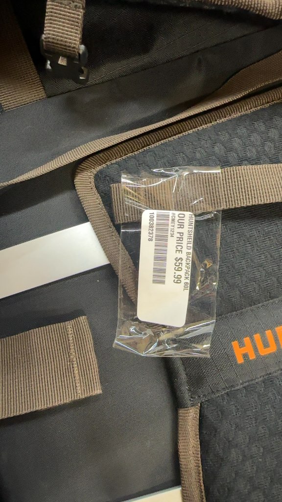 Huntshield 60L Hunting Backpack Olive/Black Good Condition