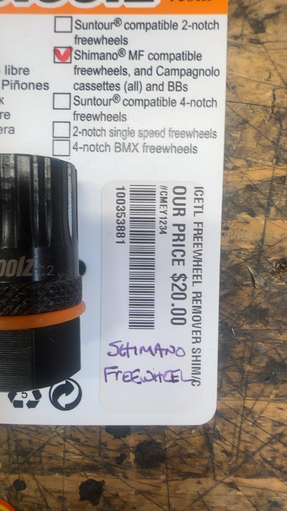 IceToolz Freewheel Remover Tool Shimano/Campagnolo Compatible New