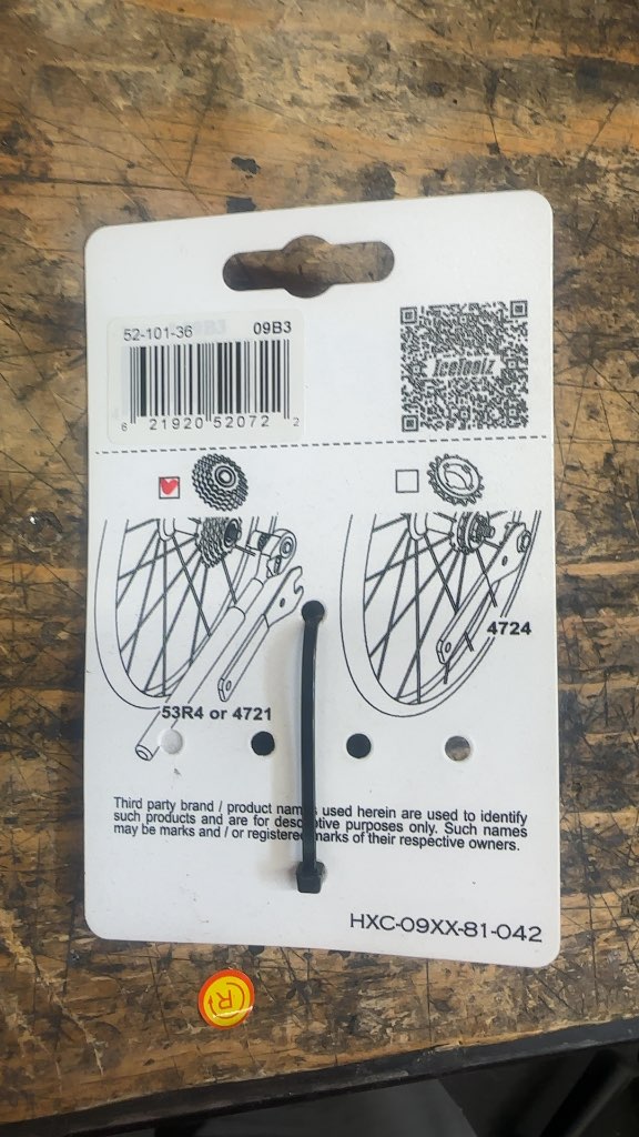 IceToolz Freewheel Remover Tool Shimano/Campagnolo Compatible New