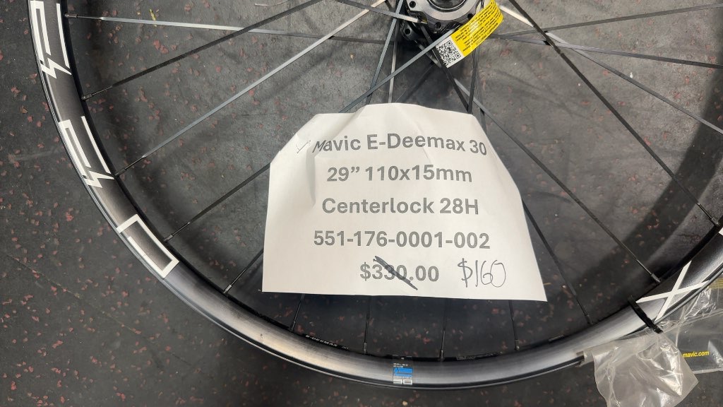 Mavic E-Deemax 30 29" Front Wheel - 110x15mm Centerlock