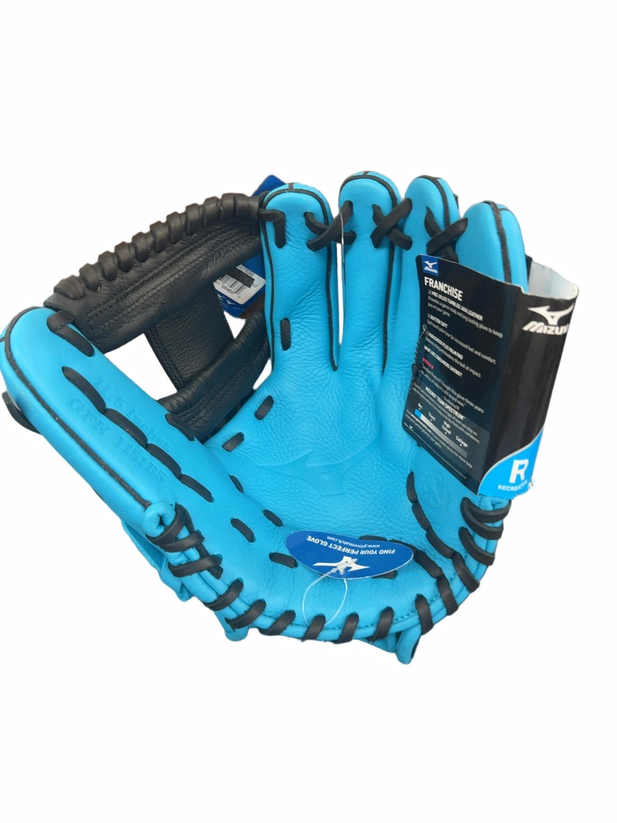 Mizuno Franchise 11.5" Baseball Glove - GFN 1151B5 - Cyan/Black - image 1
