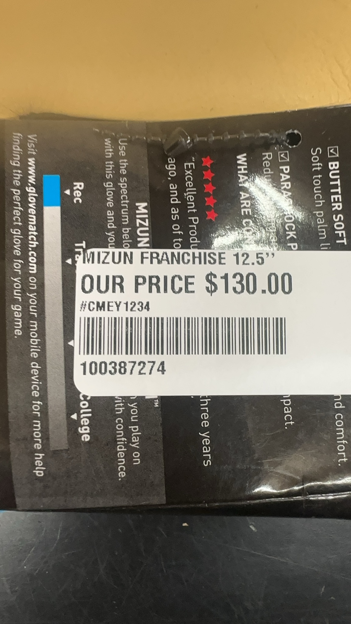 Mizuno Franchise 12.5" Baseball Glove GFN 1250B5