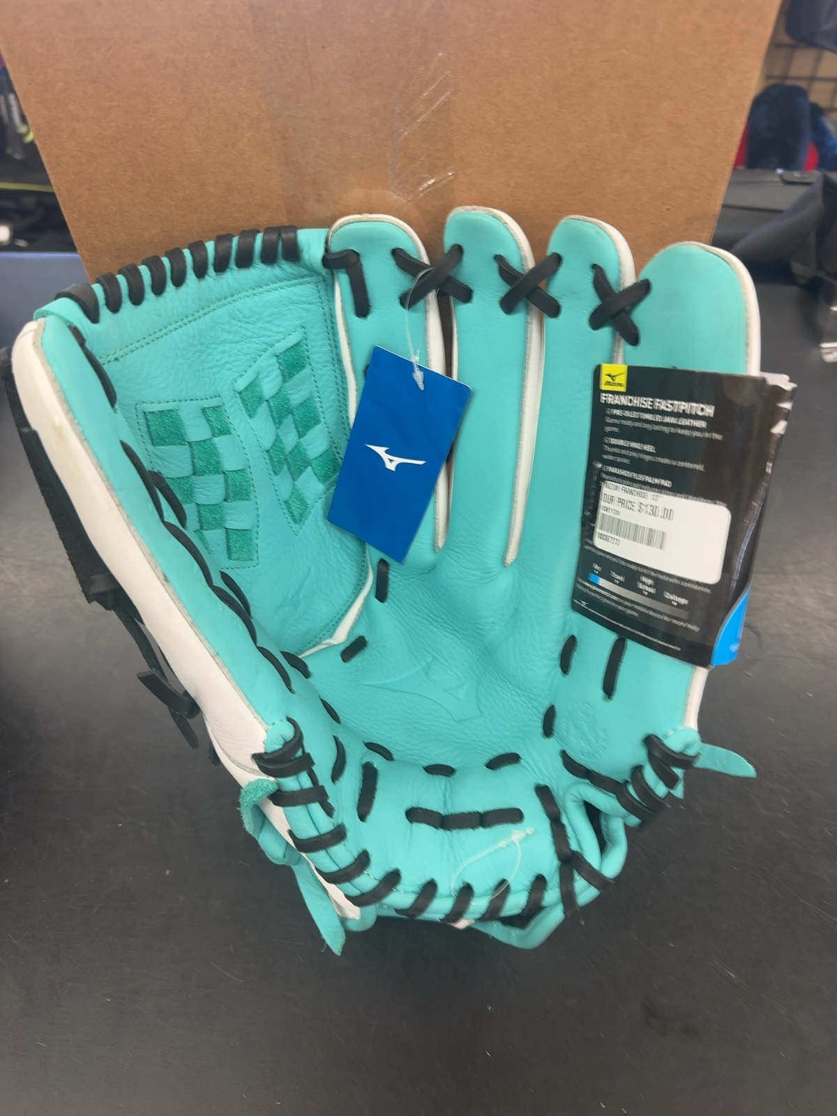 Mizuno Franchise Fastpitch 13" Softball Glove - Teal/White