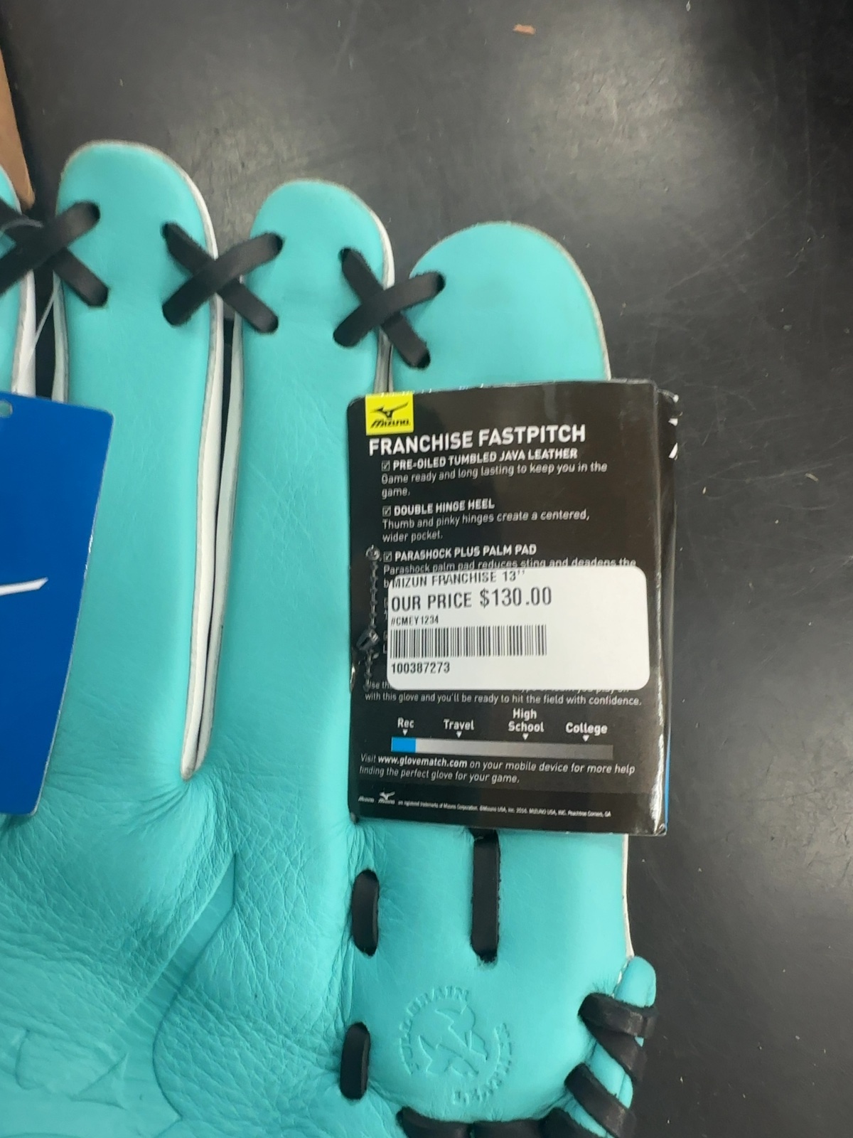 Mizuno Franchise Fastpitch 13" Softball Glove - Teal/White