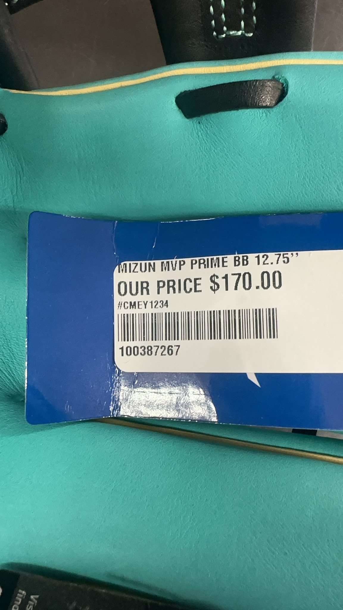 Mizuno MVP Prime 12.75" Baseball Glove - Teal/Black