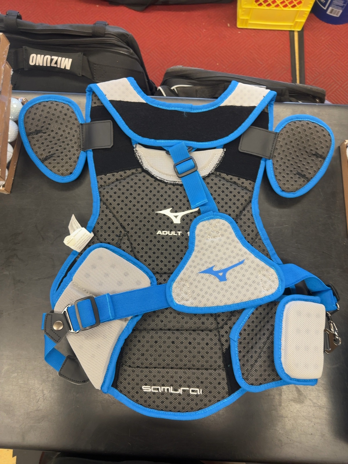 Mizuno Samurai Baseball Catcher's Chest Protector - Blue/Black