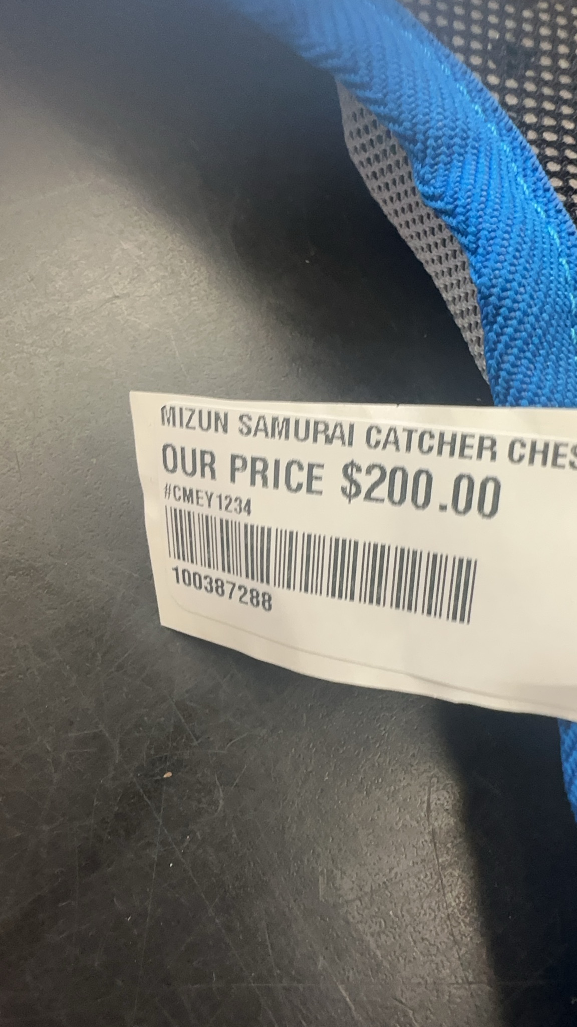 Mizuno Samurai Baseball Catcher's Chest Protector - Blue/Black
