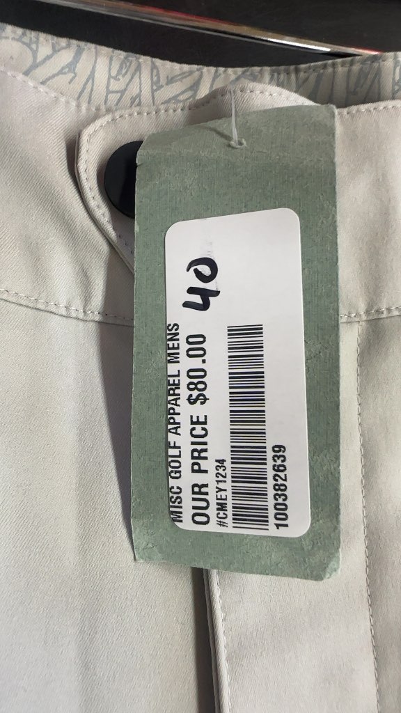 Nike Golf Relaxed Fit Pants 323368 Light Grey 40x32-New