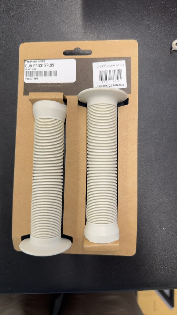 Premium Products Bike Grips Counterfeit Grey New