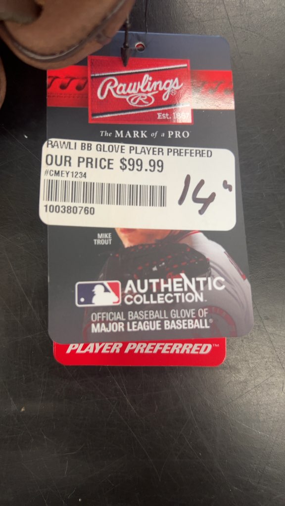 Rawlings Player Preferred 14" Baseball Glove Basket-Web NWT