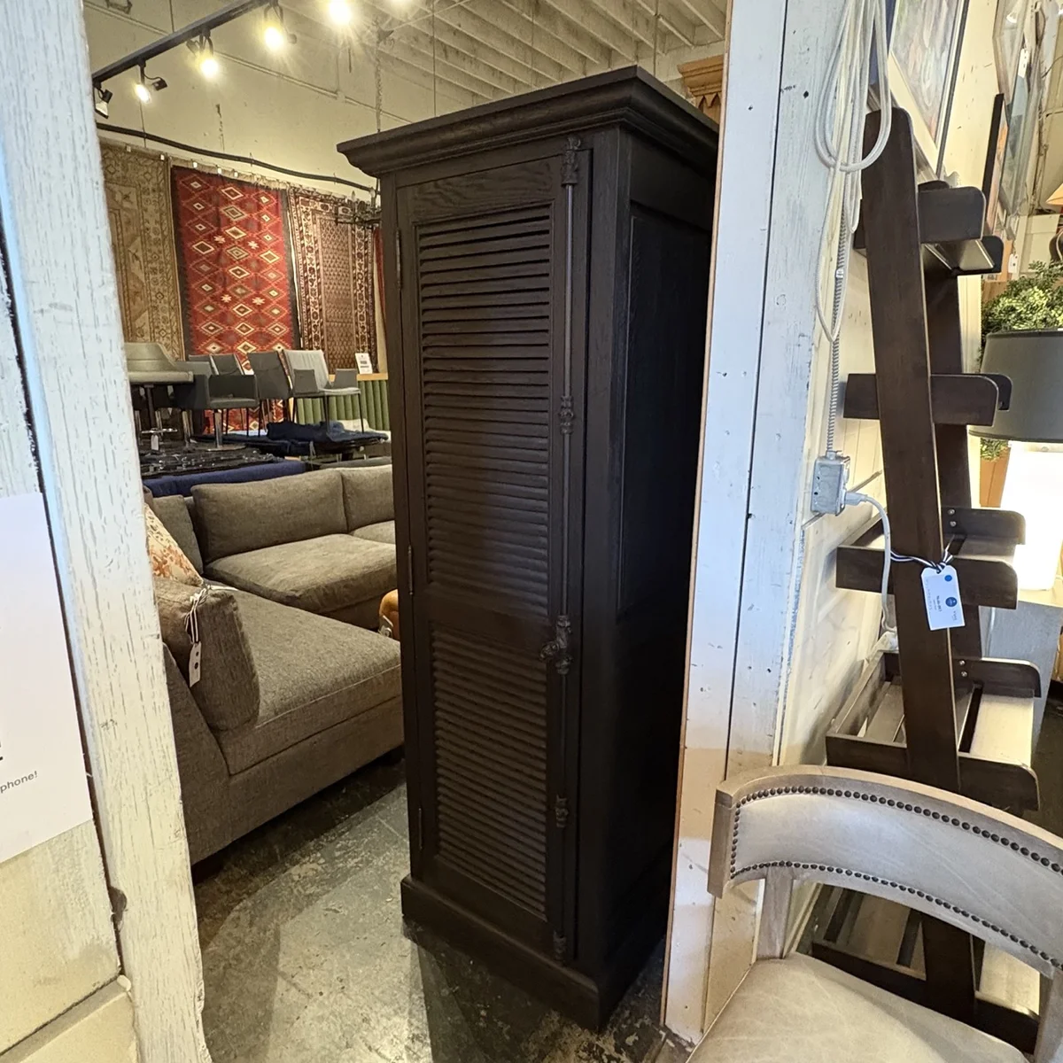 RH Obra Collection Smoked Oak Armoire - Coast Consignment - image 2