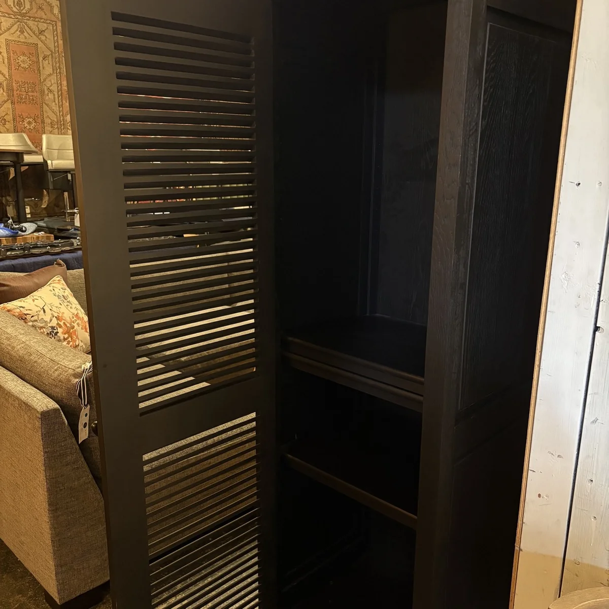 RH Obra Collection Smoked Oak Armoire - Coast Consignment - image 6