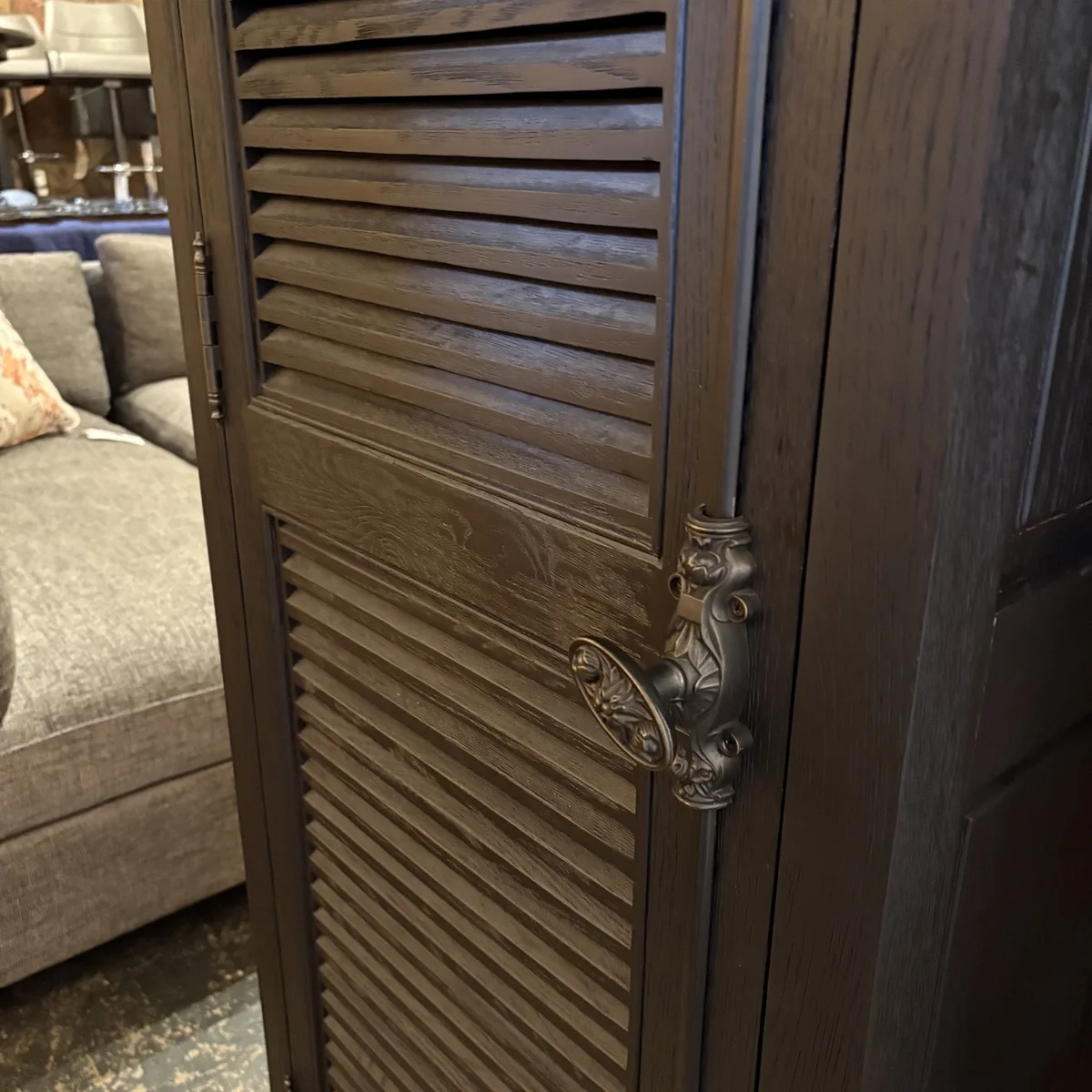 RH Obra Collection Smoked Oak Armoire - Coast Consignment - image 7