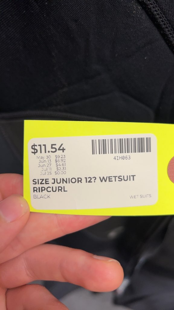 Rip Curl Junior Size 12 Shorty Wetsuit