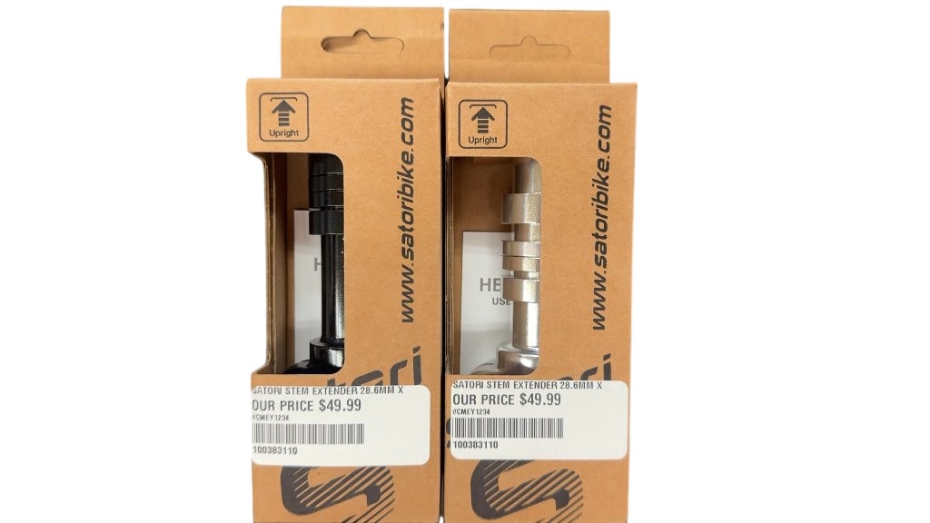 Satori Heads Up 4 Stem Extender 28.6mm New both stainless and black available-per item - image 1