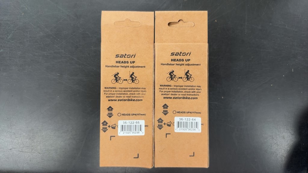 Satori Heads Up 4 Stem Extender 28.6mm New both stainless and black available-per item