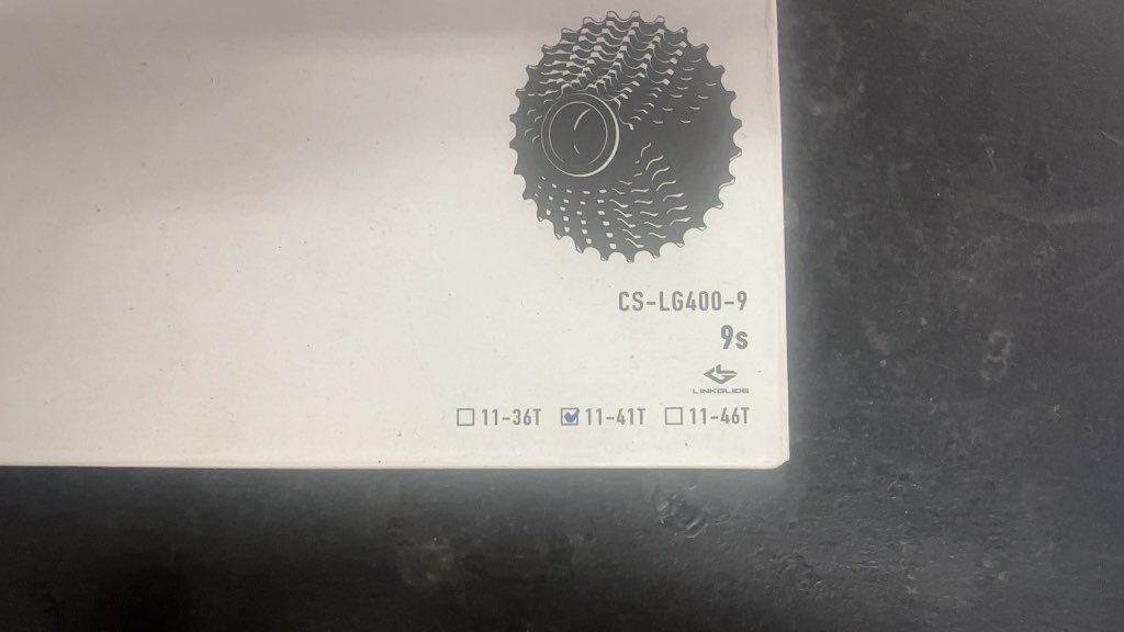 Shimano Cassette Sprocket CS-LG400-9 Linkglide 11-41T 9-Speed New
