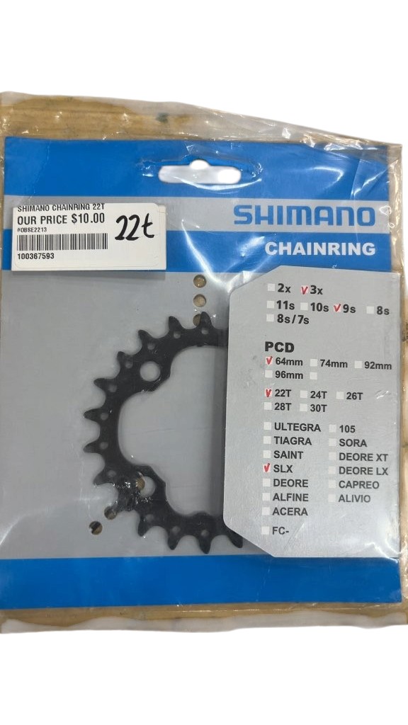 Shimano SLX Chainring 22T 3x9 Speed 64mm PCD New - image 1