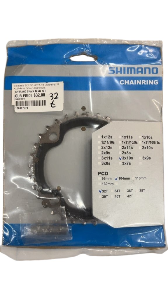 Shimano SLX FC-M670-10 Chainring 32T 104mm BCD New - image 1