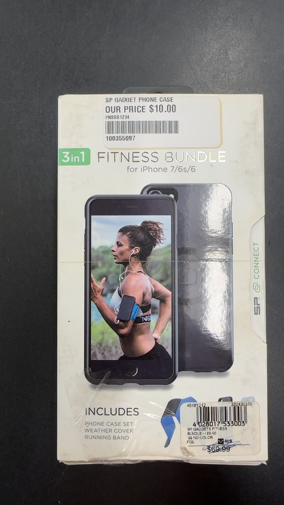 SP Connect 3-in-1 Fitness Bundle for iPhone 7/6s/6 Black New