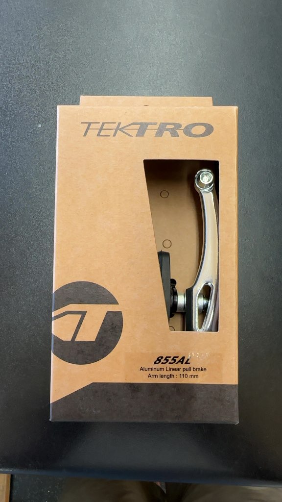 Tektro Aluminum Linear Pull V-Brake 855AL Silver New In Box 110mm
