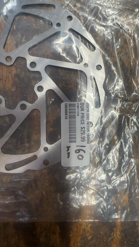 Tektro Disc Brake Rotor 160mm 6-Bolt Stainless New