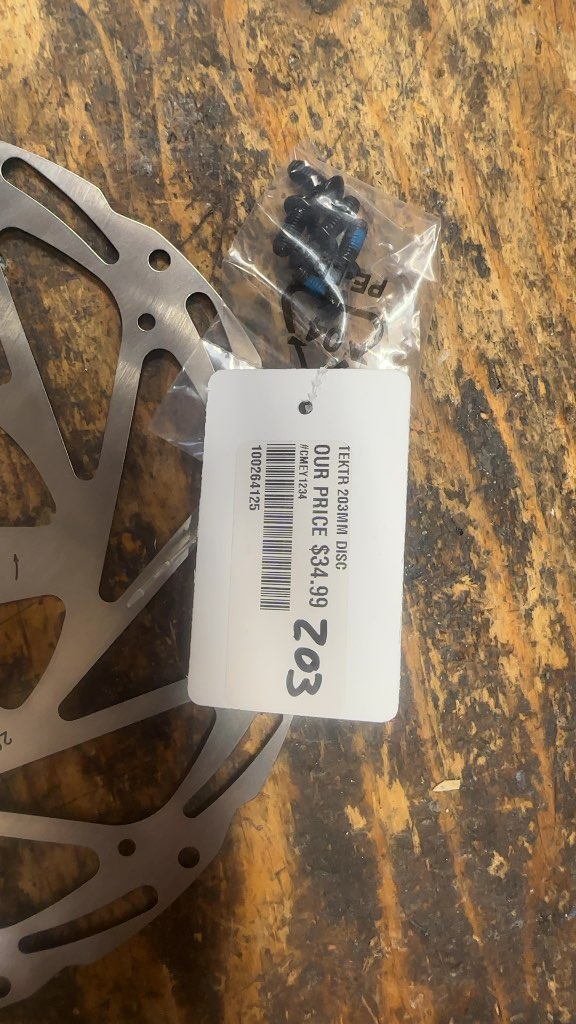 Tektro Disc Brake Rotor 203-52 New 203mm