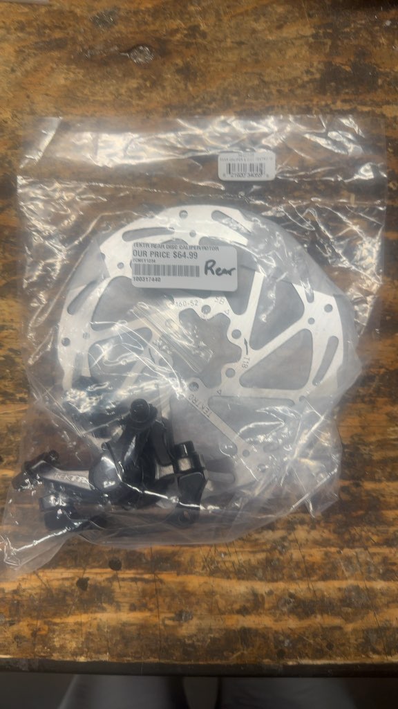 Tektro Rear Disc Brake Caliper and 160mm Rotor Set New