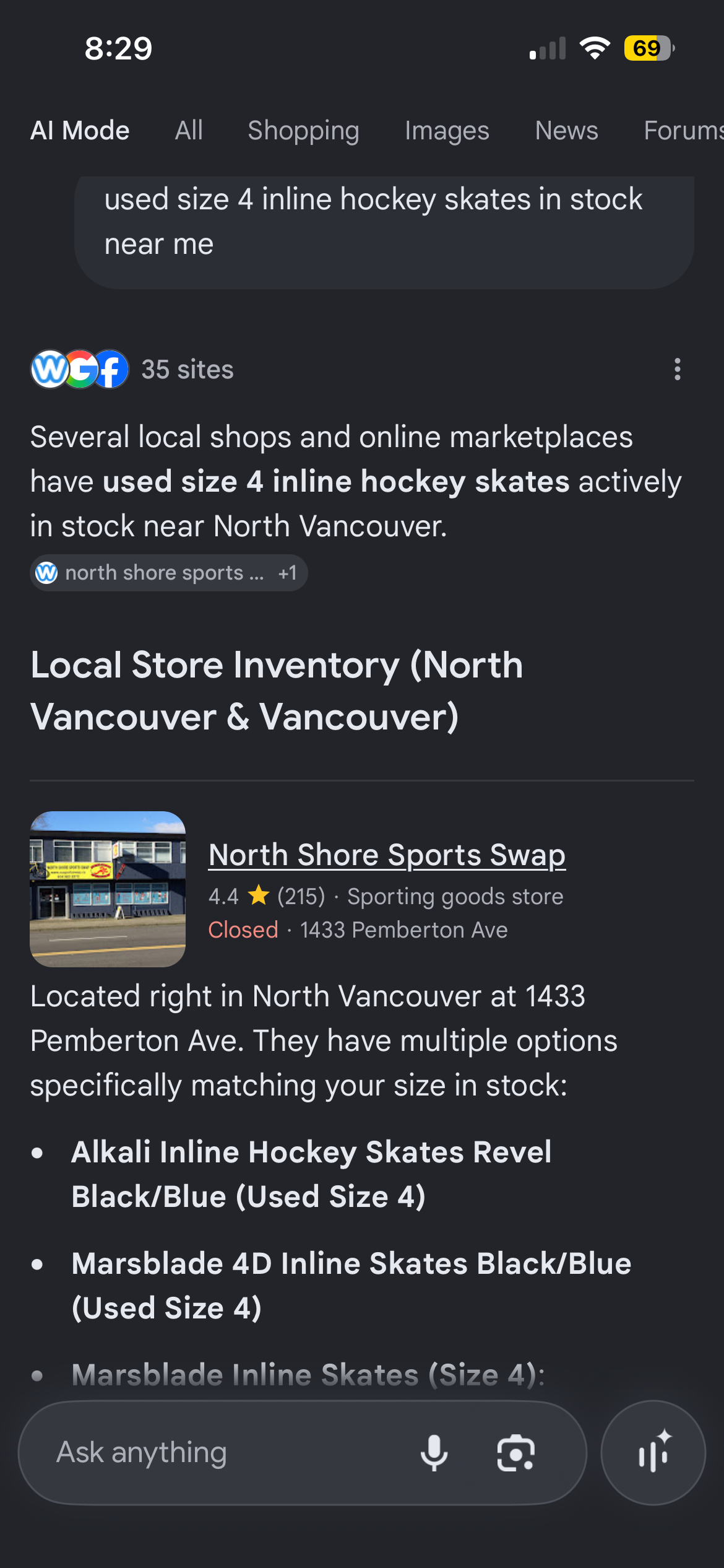 Appears on Google Search for locals